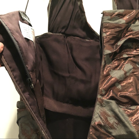 J. Mendel Copper and Brown Brocade Cocktail Dress. - Picture 7 of 8